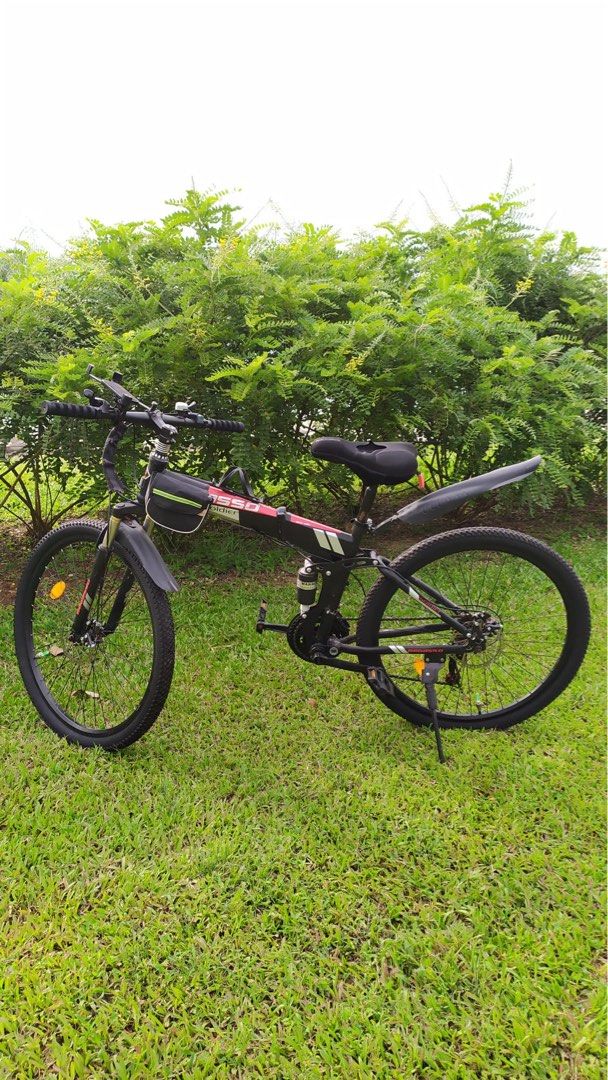 Begasso Foldable Mountain Bike - Black Spoke, Sports Equipment ...
