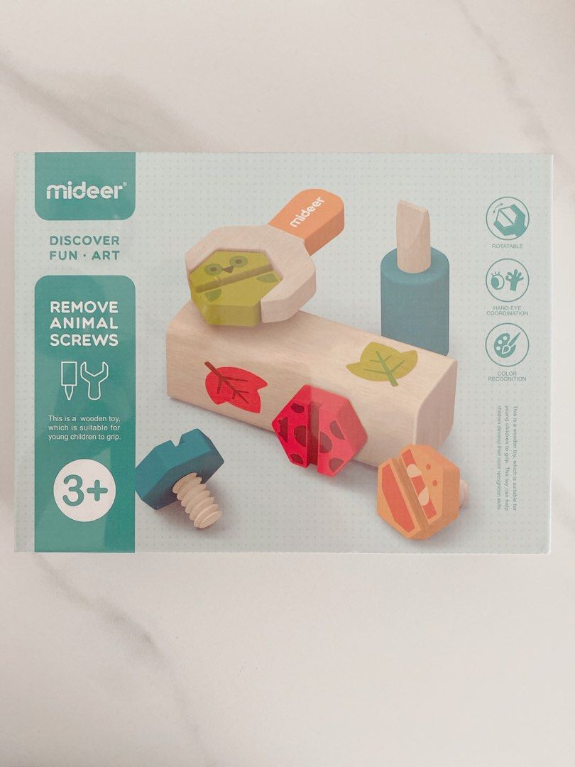 Toy Hand Remove Brand New Mideer Remove Animal Screws Wooden Toy, Hobbies & Toys, Toys ...