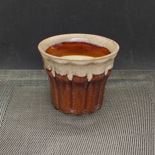 Brown Glazed Ceramic Planter Pot