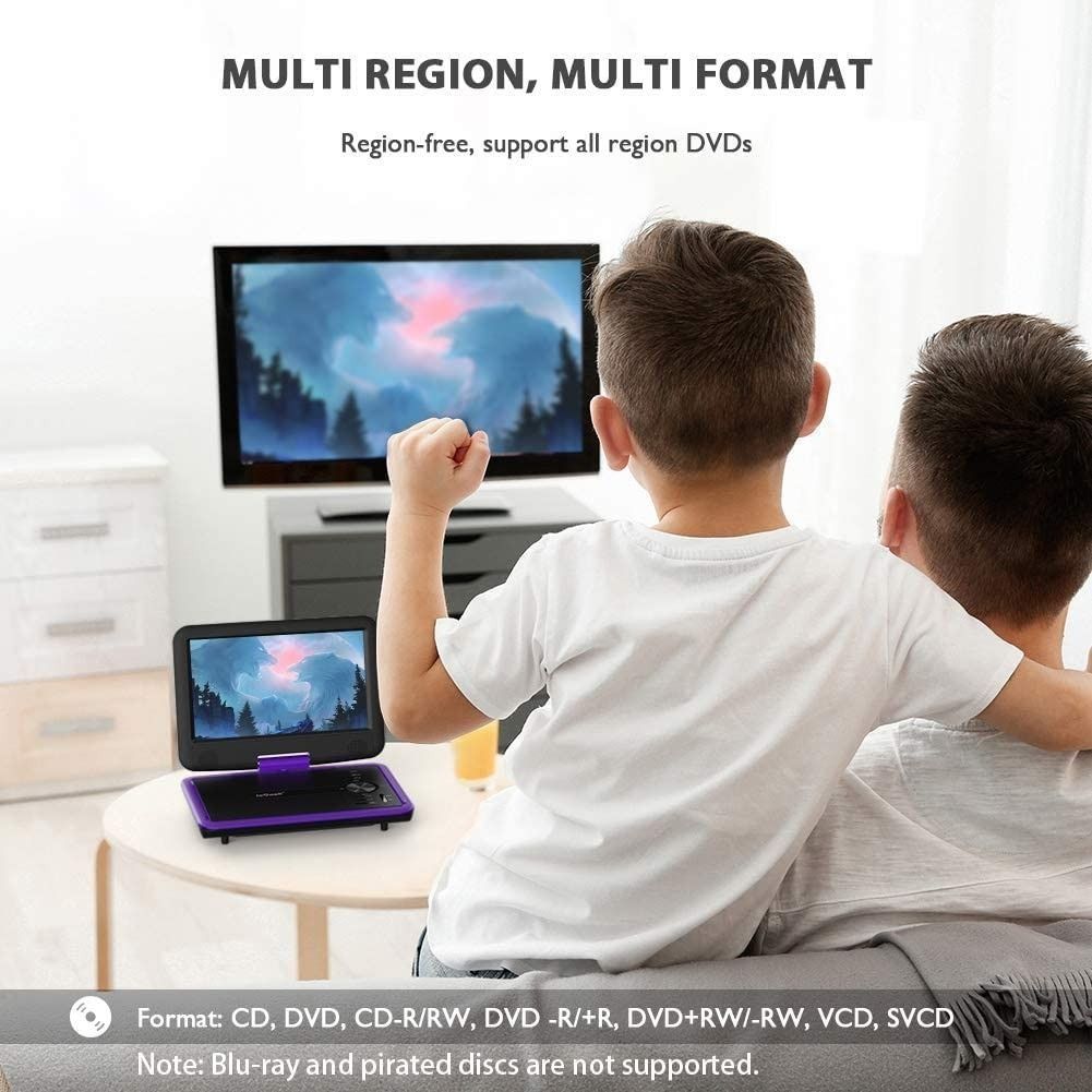 [C4430] ieGeek 11.5" Portable DVD Player with SD Card/USB Port, 5 Hour