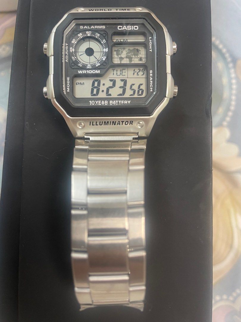 Casio Illuminator AE-1200WHD-1A Digital Quartz AE1200WHD-1A Steel