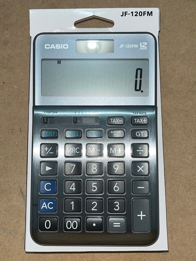 CASIO JF120FM METALLIC GRAY ORIGINAL BASIC CALCULATOR, Computers