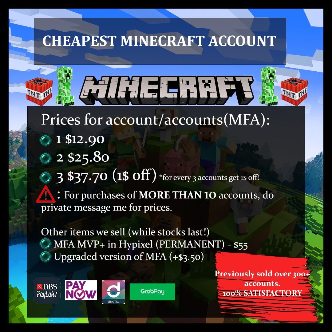 🔥Cheapest Minecraft Giftcodes🔥, Video Gaming, Gaming Accessories, Game Gift  Cards & Accounts on Carousell