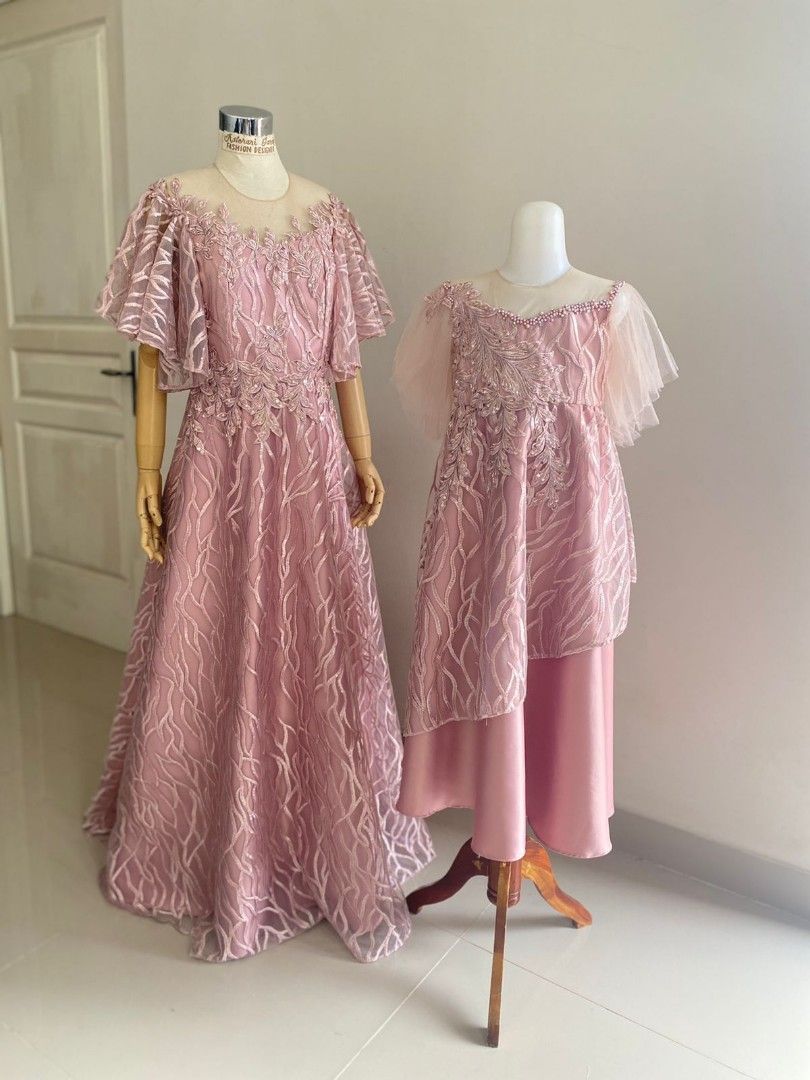 Couple Dress Party Mom and Daughter