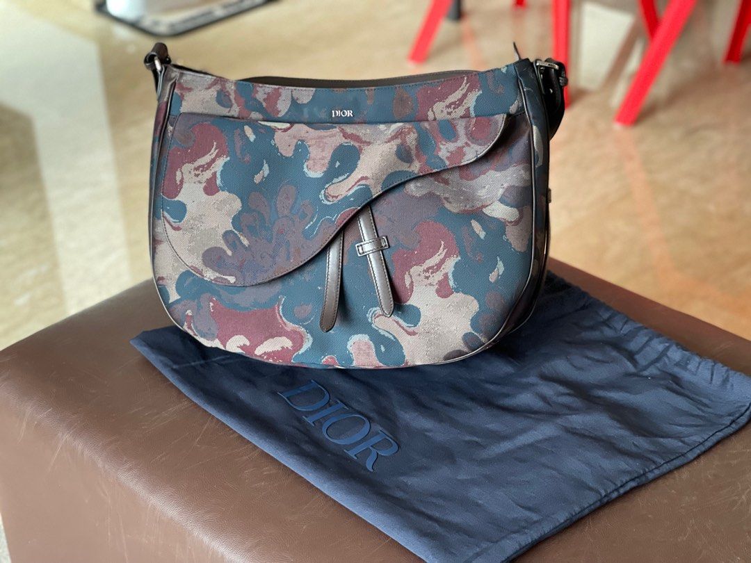 Christian Dior Camo Mini Saddle Bag