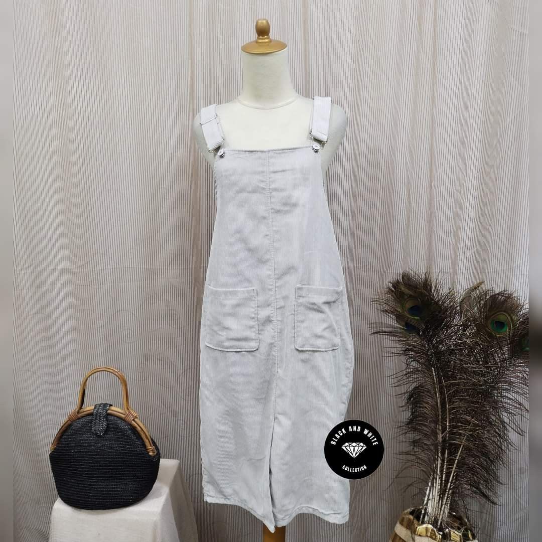 DRESS LOFT WOMENS MIDI CORDUROY OVERALL DRESS, Fesyen Wanita