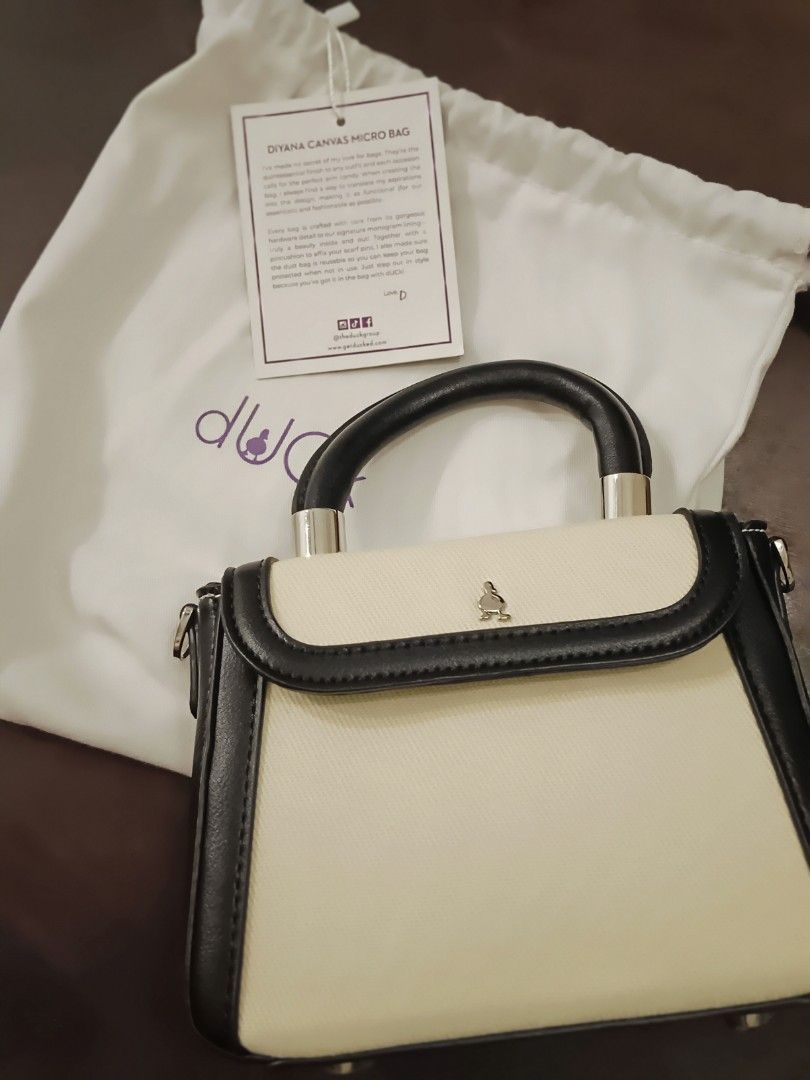 Duck Diyana Canvas Micro Bag, Women's Fashion, Bags & Wallets, Cross