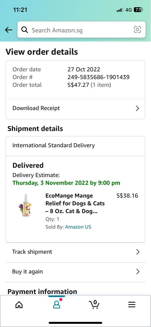 EcoMange Mange Relief for Dogs and Cats Demodectic Mite Spray Pet