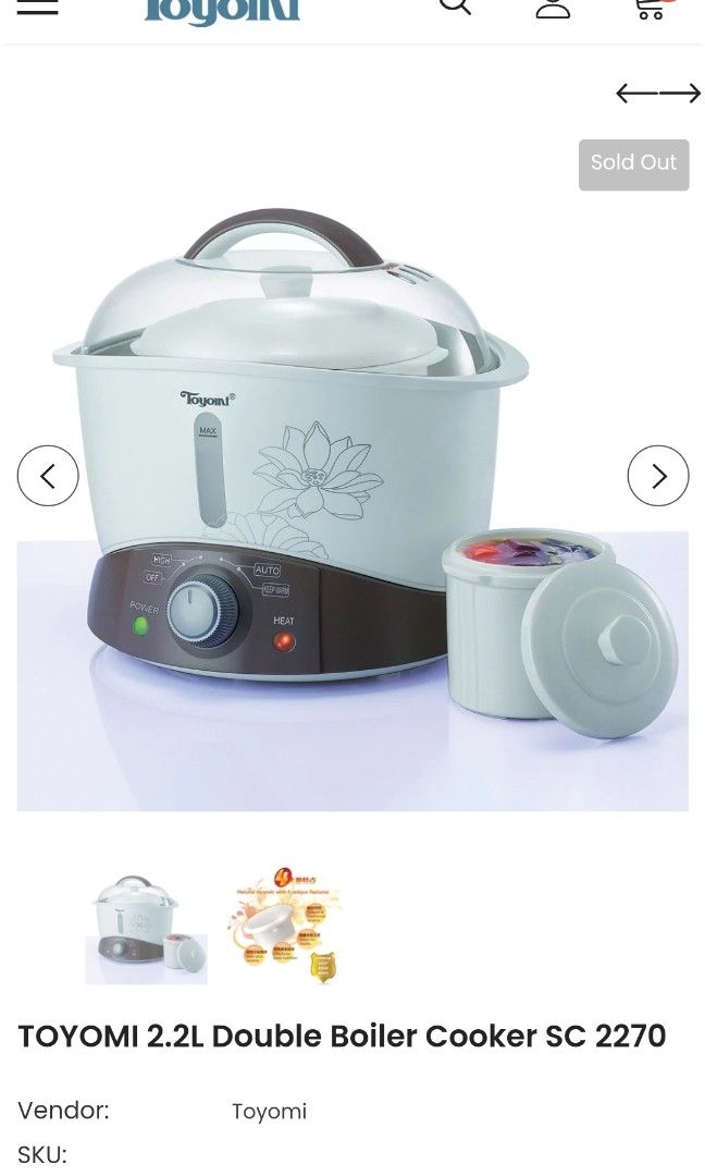 Electric Double Boiler, TV & Home Appliances, Kitchen Appliances