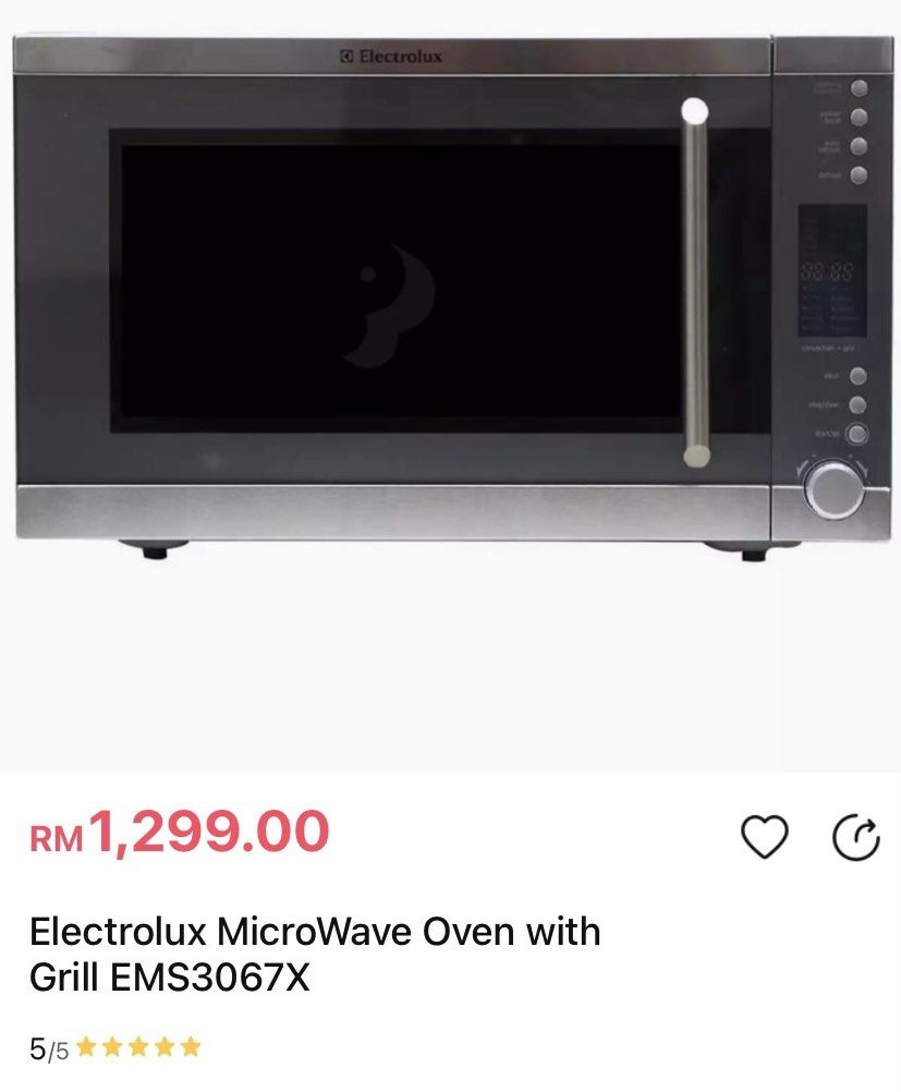 Electrolux MicroWave Oven with Grill EMS3067X, TV & Home Appliances