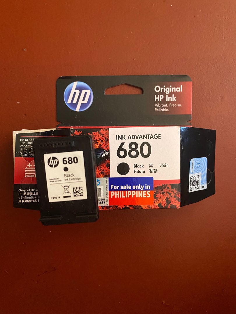 Empty hp 680 (black) cartridge, Computers & Tech, Printers, Scanners