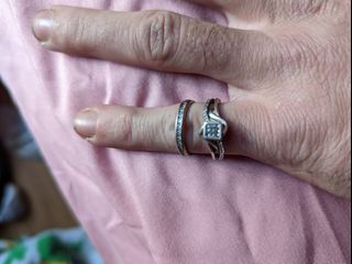 Engagement ring and band