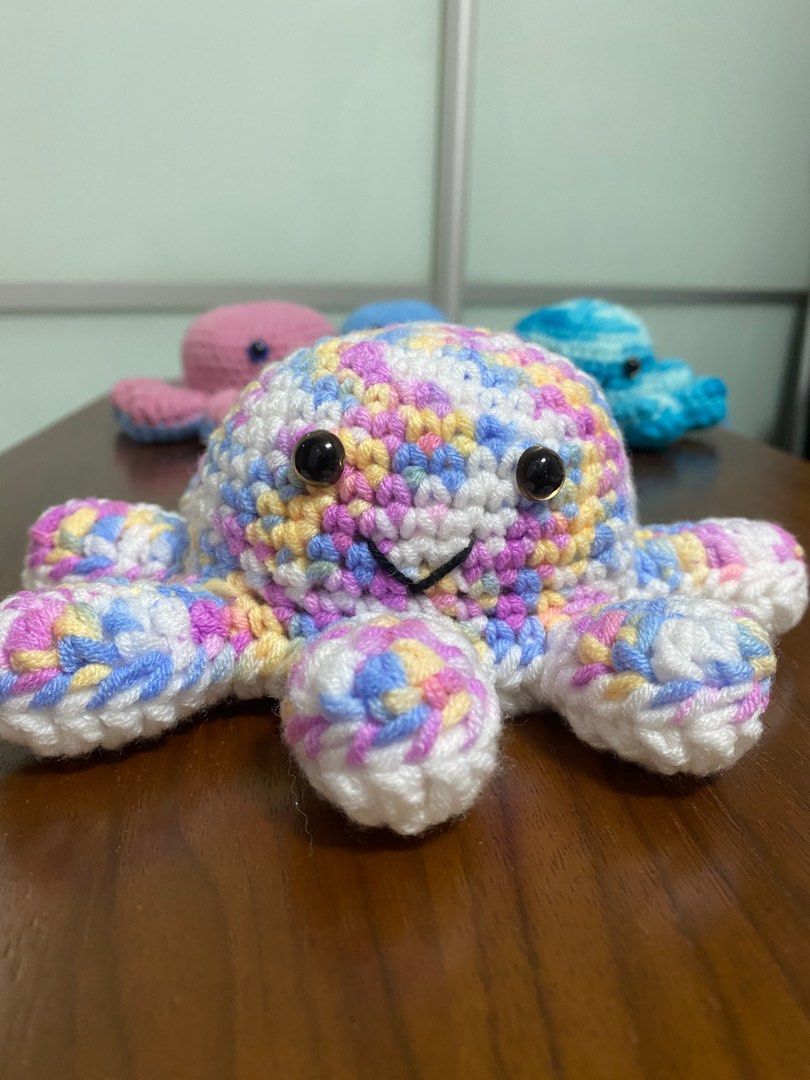 Flippable octopus crochet, Hobbies & Toys, Stationery & Craft, Handmade