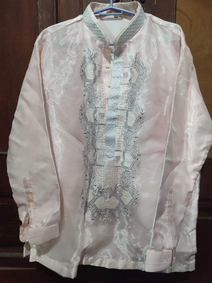 For Sale Modern Barong Tagalog (Light Pink), Men's Fashion, Coats, Jackets and Outerwear on