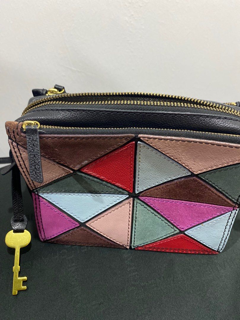 Fossil campbell crossbody patchwork best sale