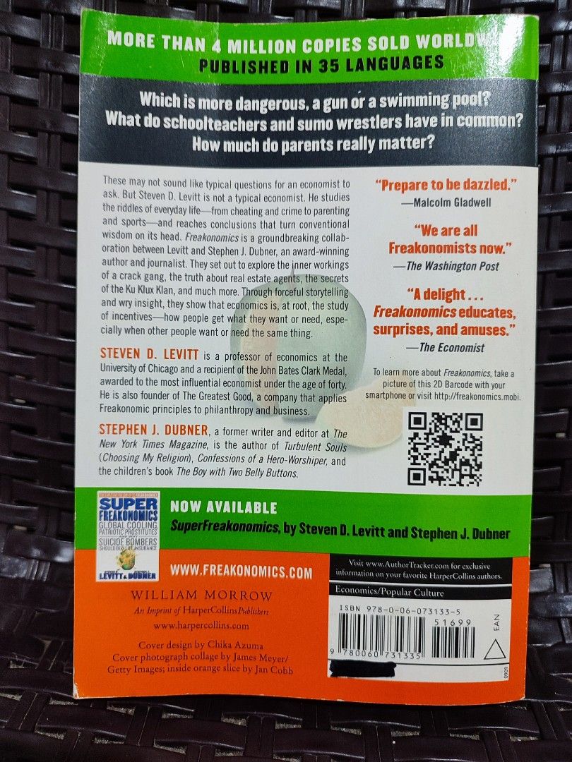 Freakonomics Economics book (Category: Textbooks) located in Manila. Submitted by precious_books (Listing ID 1199459545, Image 2). Description: 09951320830 globe available while posted.
