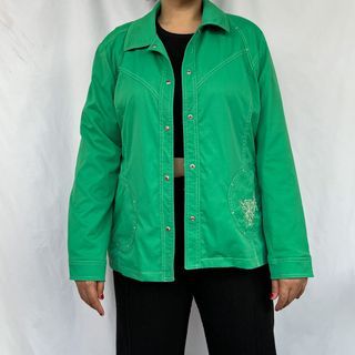 Green Crocodile parachute butterfly bling jacket