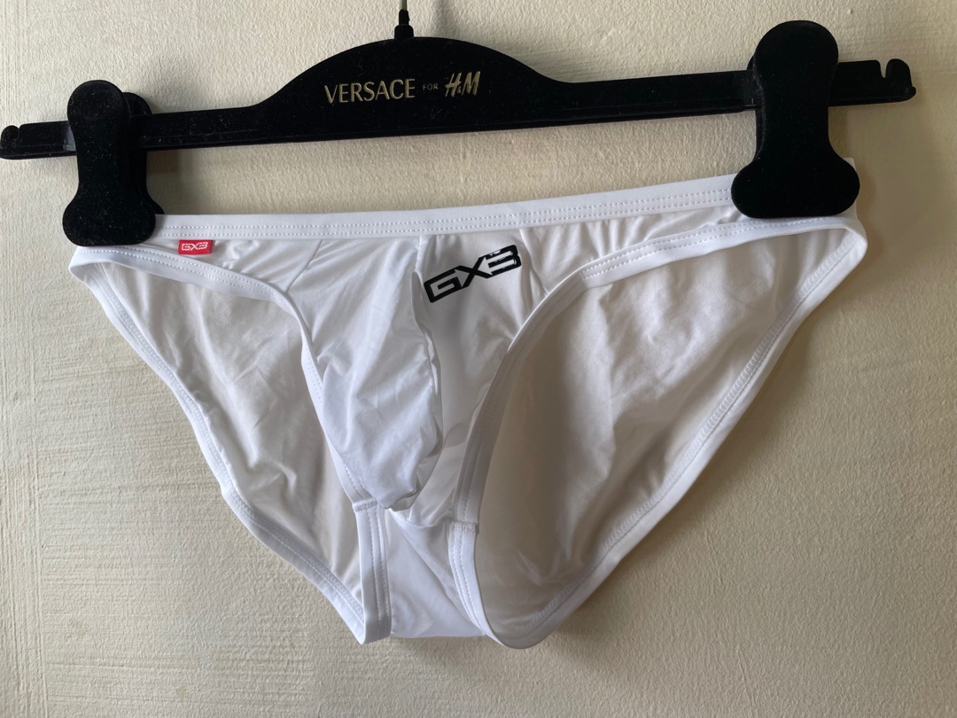 GX3 White Sheer Volumey Men's Bikini, Men's Fashion, Bottoms, New