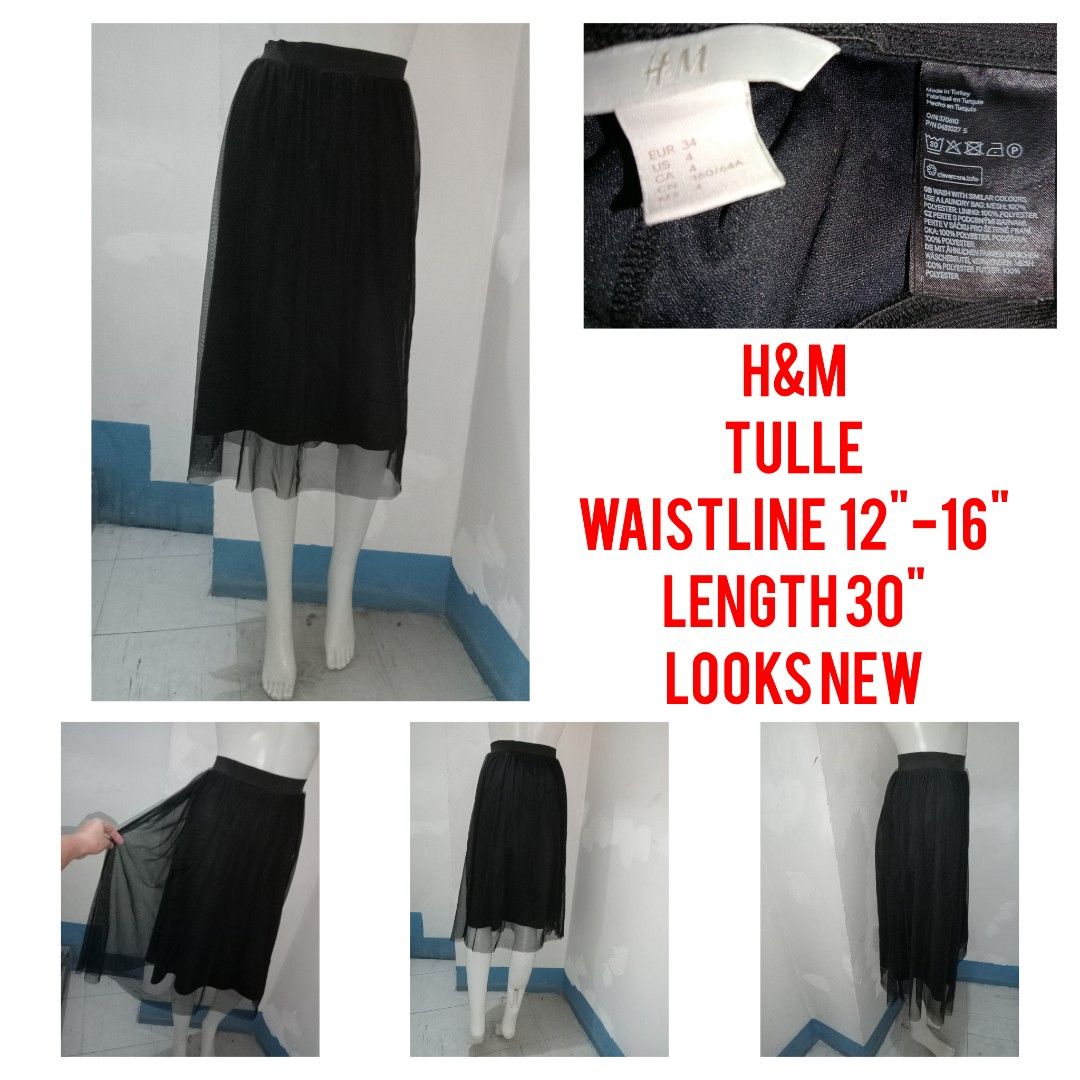 Black tulle skirt h&m top