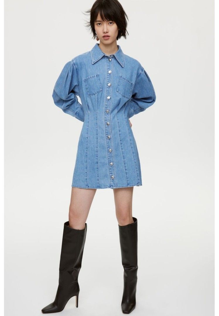 H M Denim Dress 100 New with price tag Women s Fashion