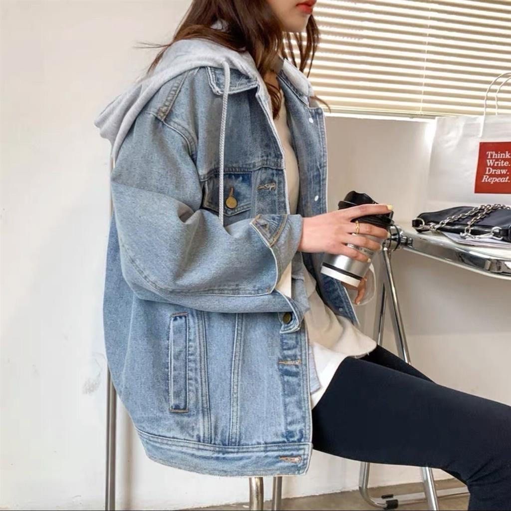 H&m on sale denim hoodie
