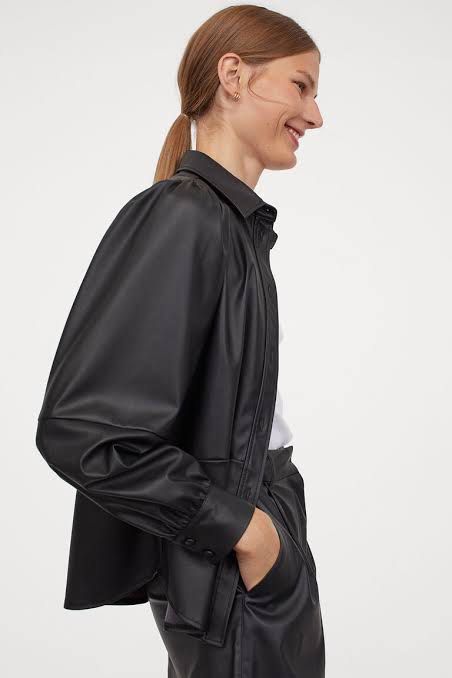 Hm leather shirt discount