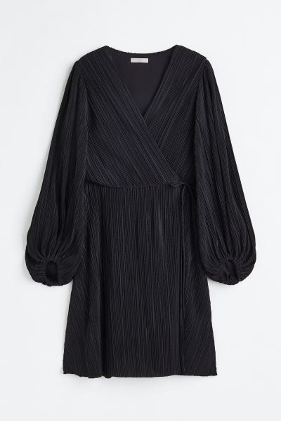 H and m black pleated dress cheap