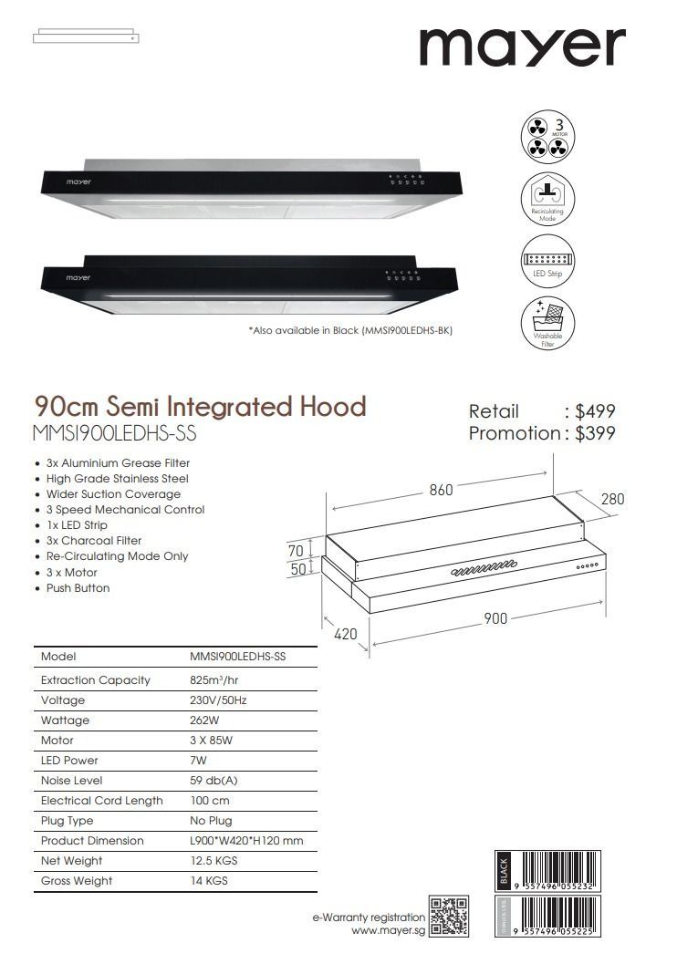 Hood and Hob Mayer kitchen Package, TV & Home Appliances, Kitchen