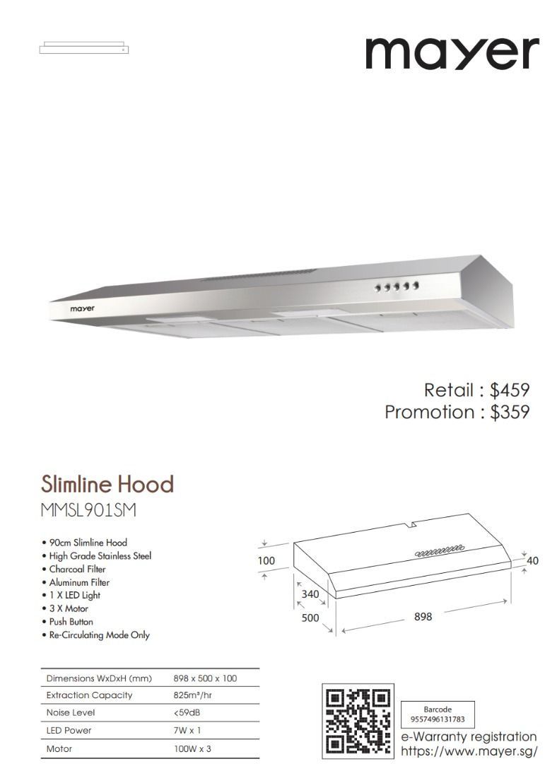 Hood and Hob Mayer kitchen Package, TV & Home Appliances, Kitchen