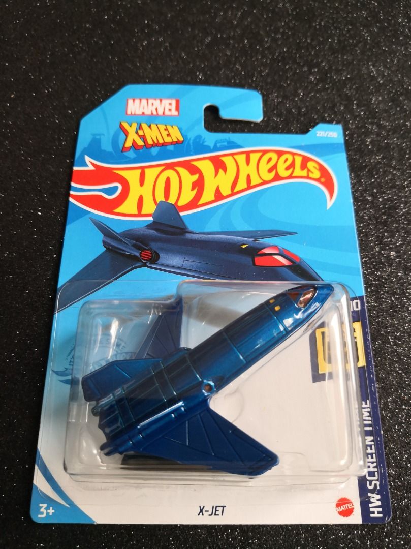 Hot Wheels XJet Marvel XMen Screen Time First Edition Blue, Hobbies