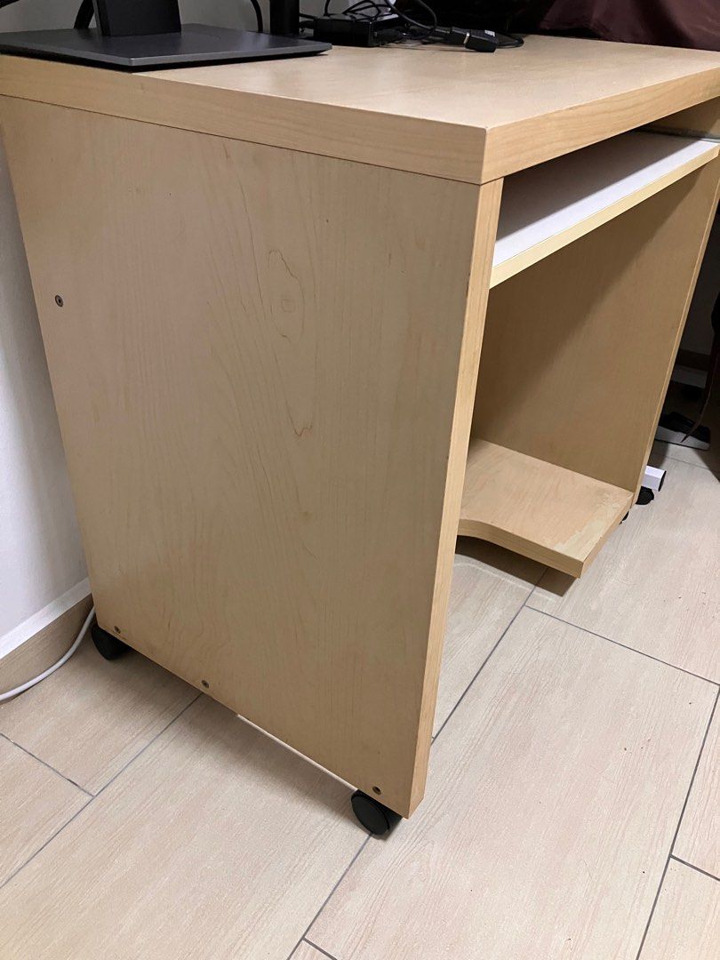 Ikea Mikael computer desk with keyboard drawer, Furniture & Home Living, Furniture, Tables