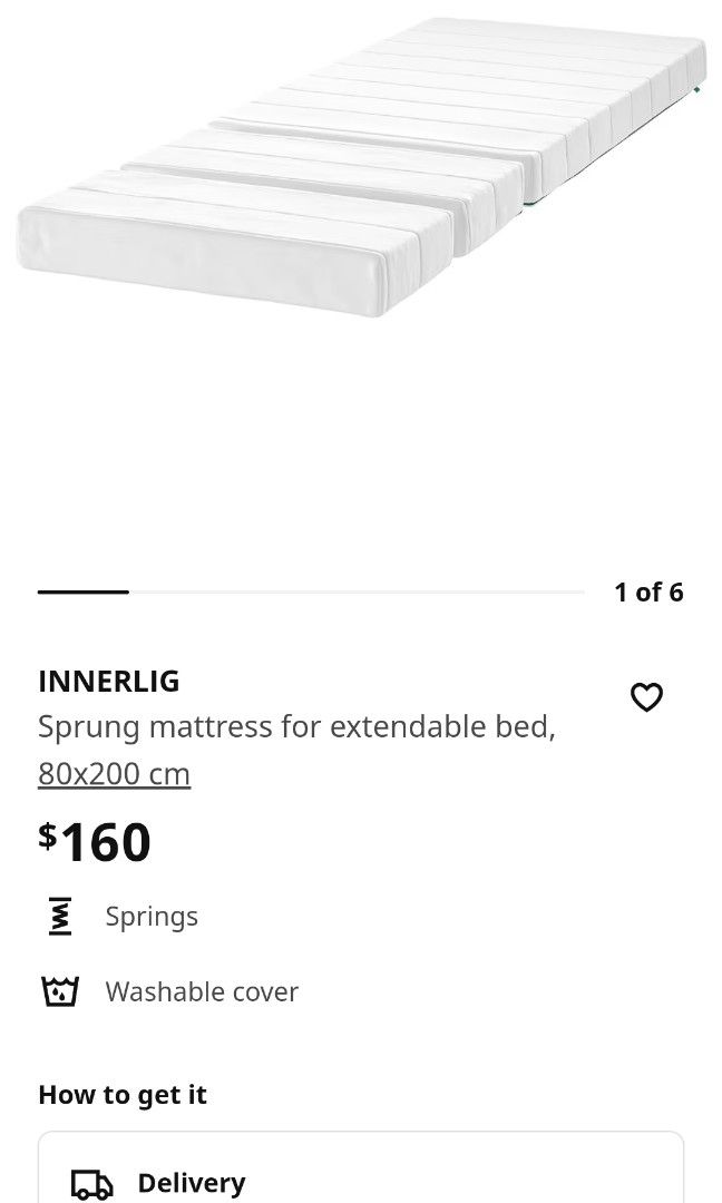 Ikea Minnen Bed Frame (Turquoise) & Mattress, Babies & Kids, Baby