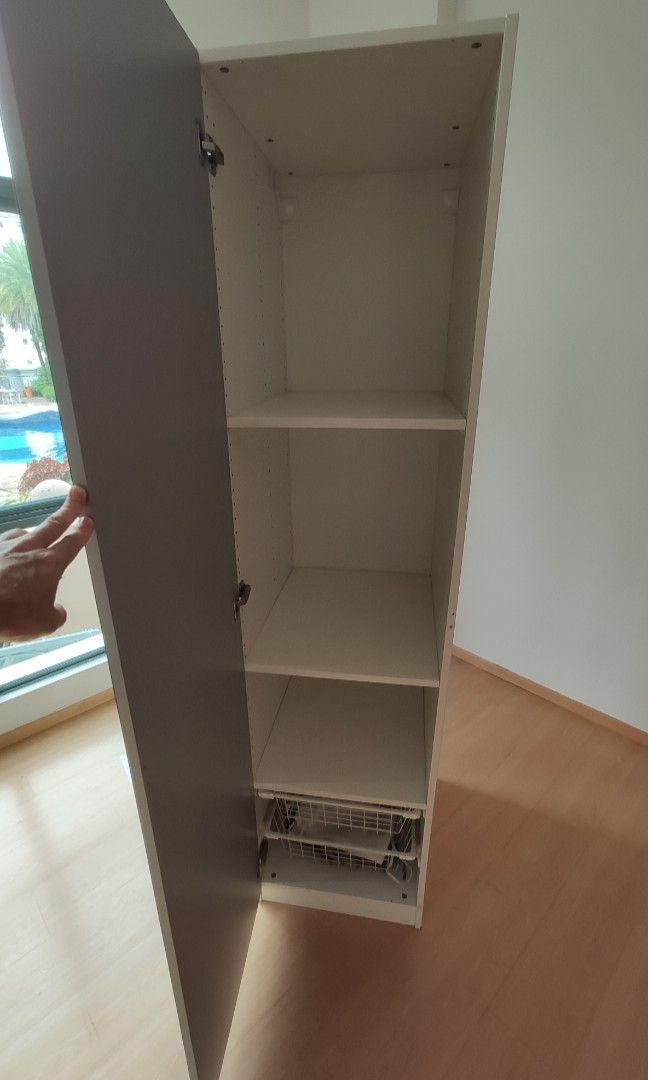 IKEA mirror wardrobe, Furniture & Home Living, Furniture, Shelves