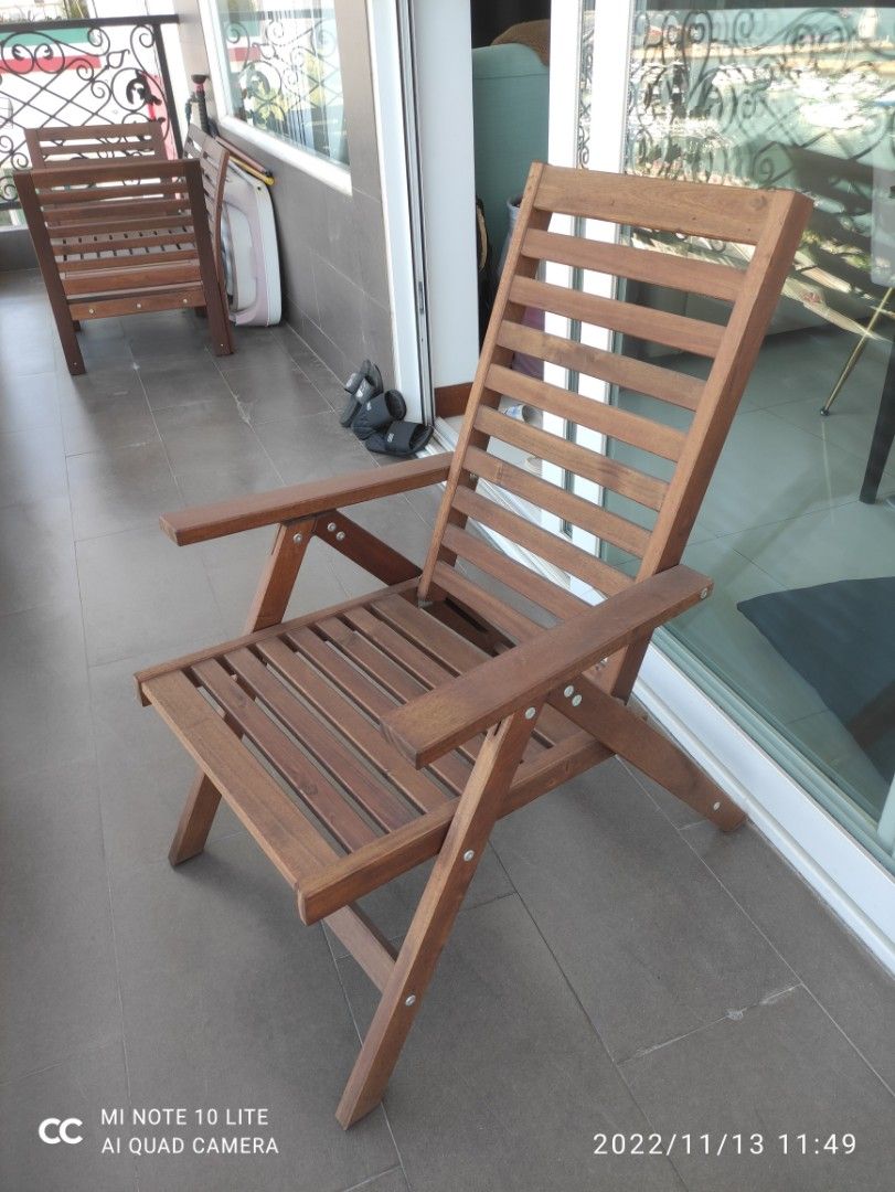 IKEA outdoor reclining chair, 傢俬＆家居, 戶外家具 Carousell