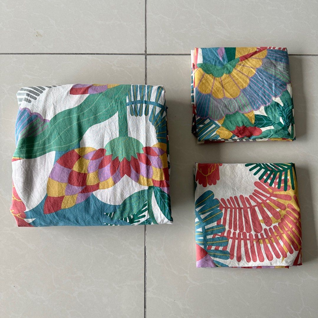 Ikea Queen Sized Quilt Cover, Furniture & Home Living, Bedding & Towels