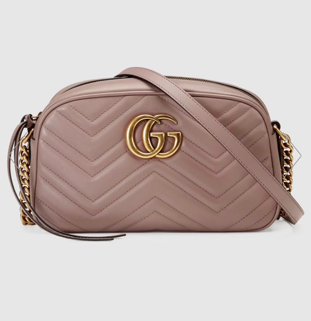 Gucci Marmont Super Mini (Dusty Pink), Luxury, Bags & Wallets on Carousell