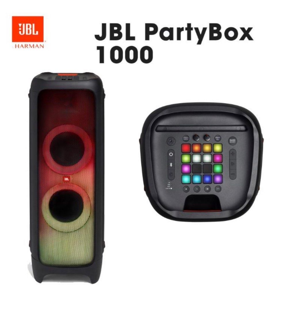 JBL PartyBox 1000 ( Powerful 1100W speaker with buildin wheels. and DJ