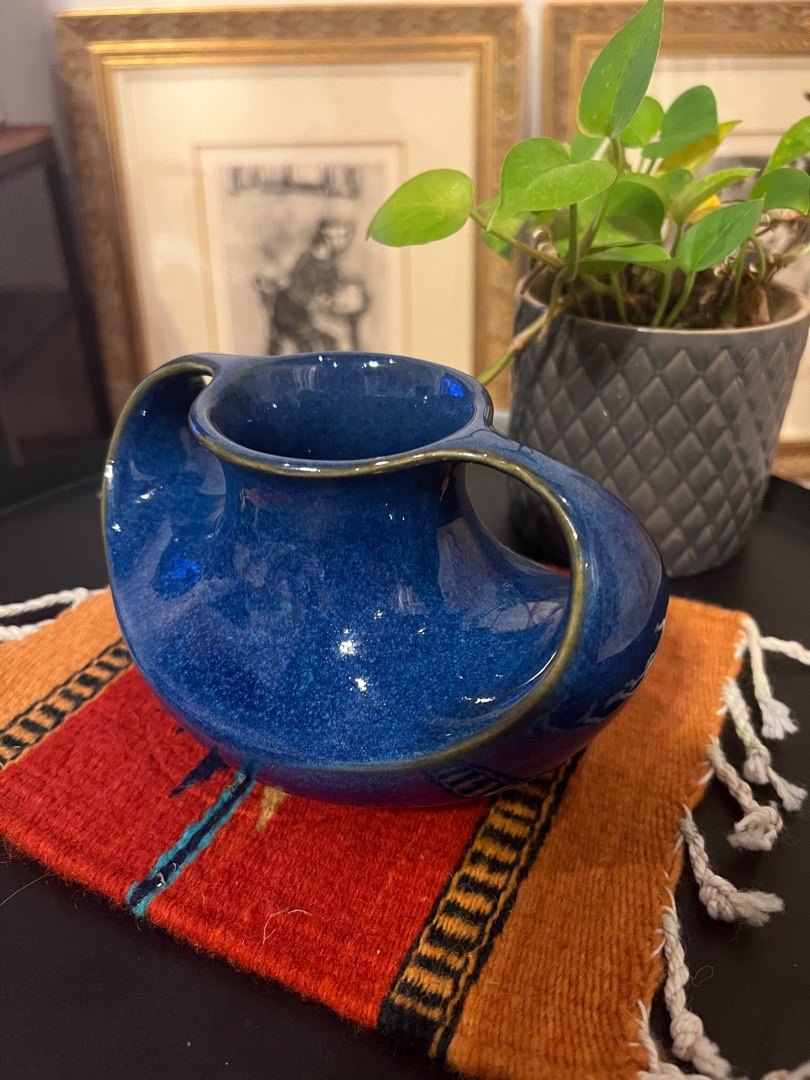 Jenggala Vase Cobalt Blue Glazed Furniture Home Living Home Decor