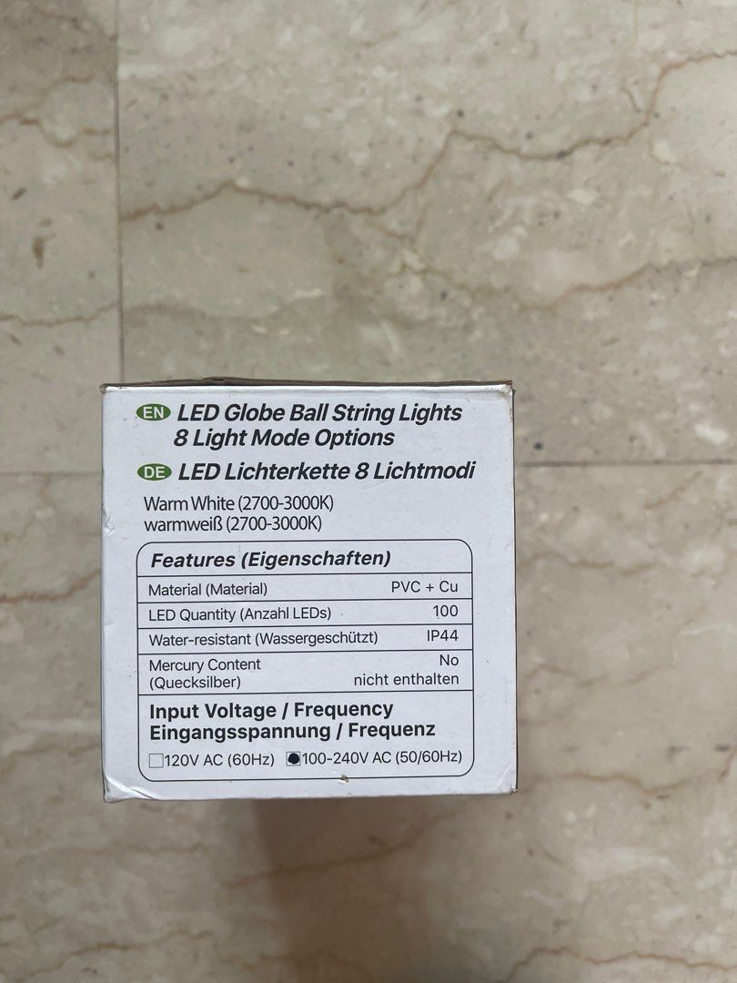 Le lighting ever led globes 100 globes, Furniture & Home Living