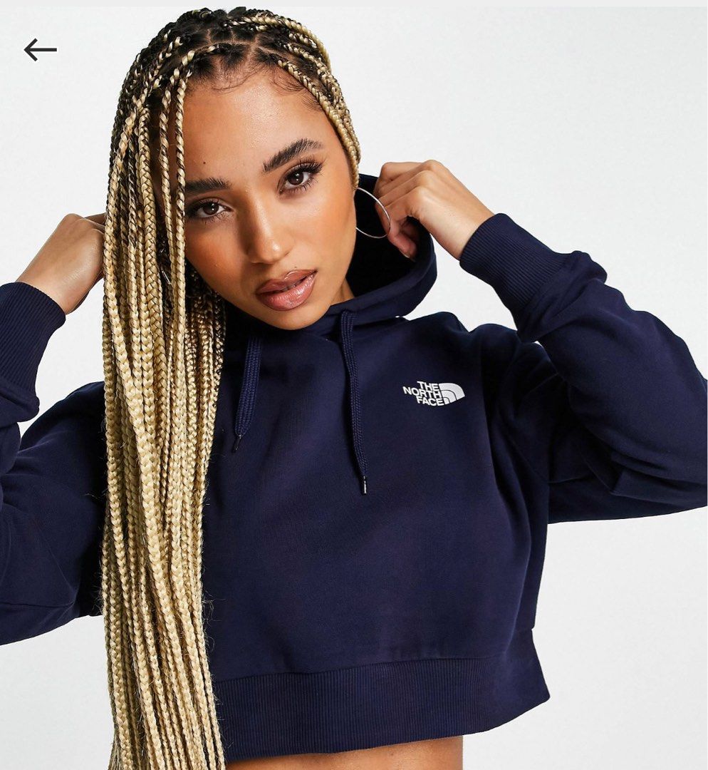 North face top cropped hoodie