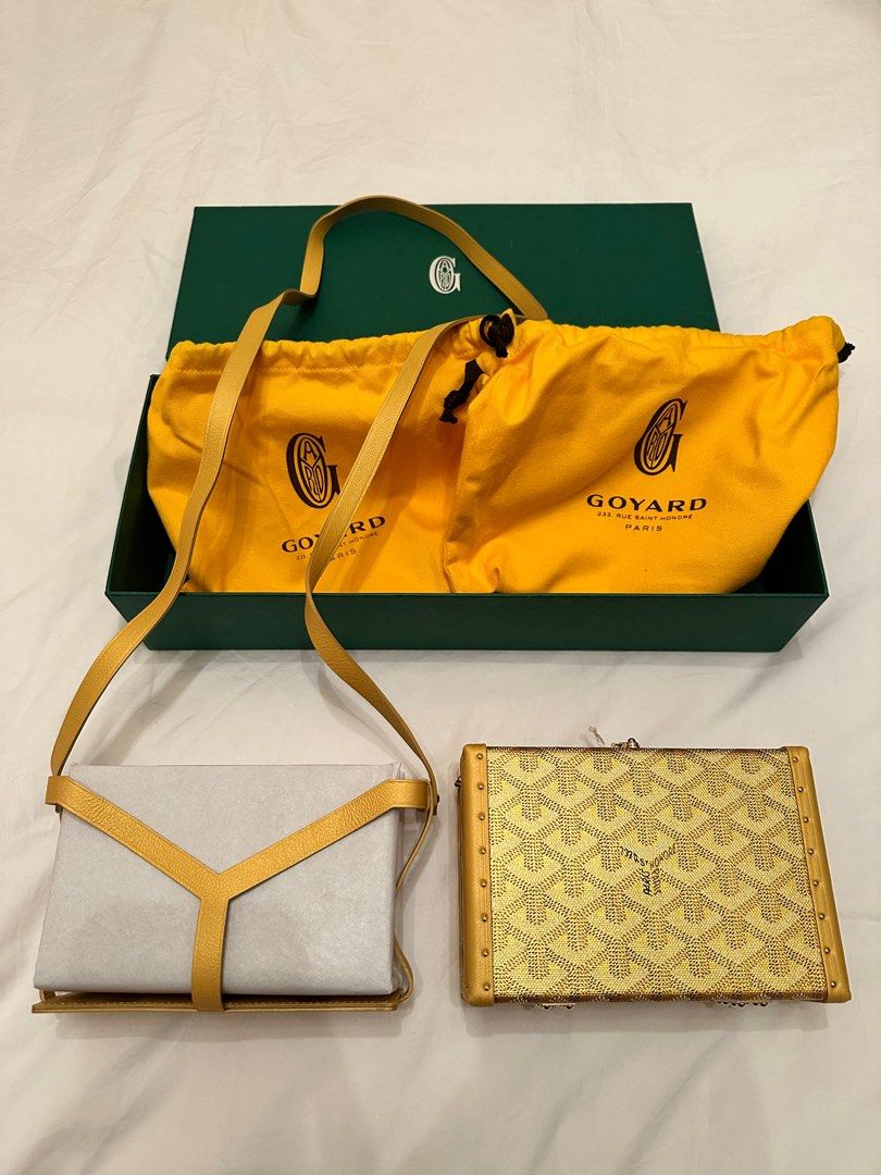 Goyard Saigon Mini Trunk Bag Black and Tan Goyardine Gold Hardware –  Madison Avenue Couture