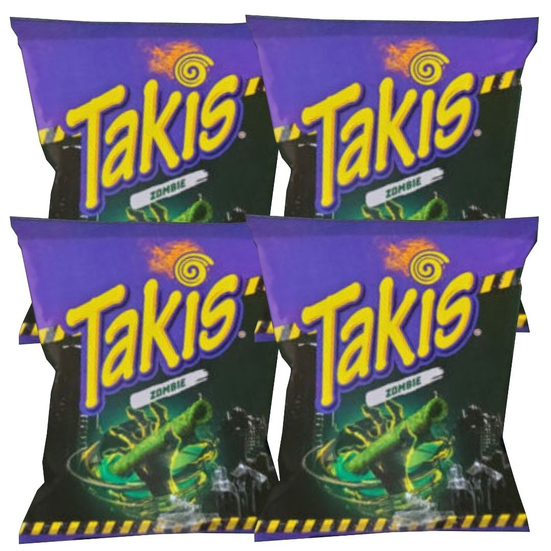 Limited Time Only Takis Zombie 1 oz x 4 packets (Habanero & Cucumber