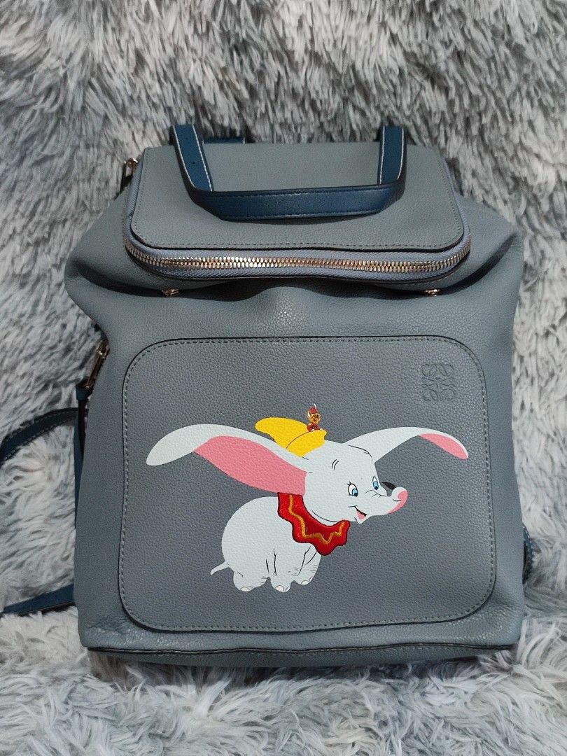 Loewe Limited Edition Disney Dumbo Goya Backpack Blue Leather