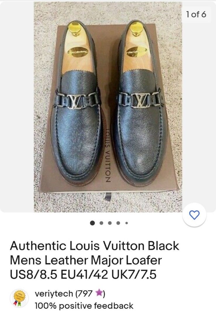 Louis Vuitton Major Loafer Graphite. Size 08.5