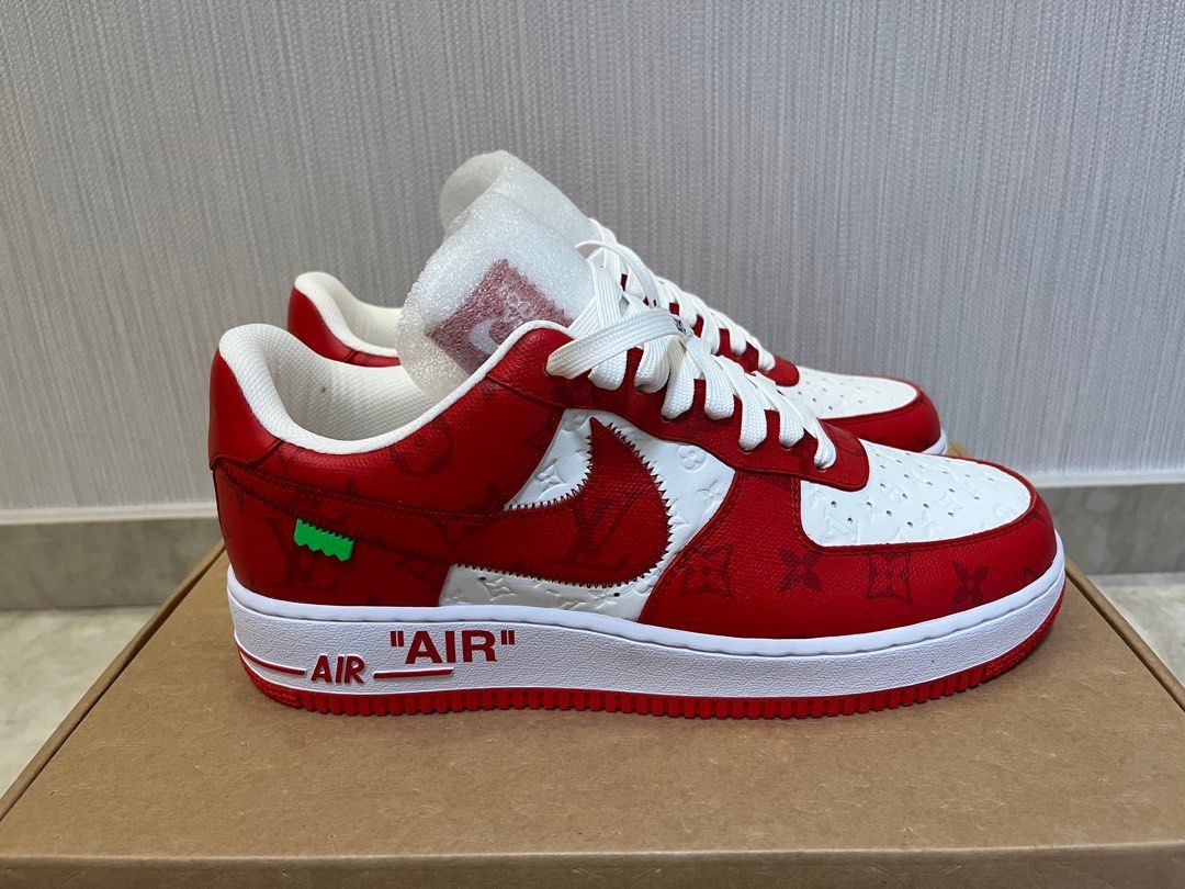 LV x Nike AF1 by Virgil Abloh “White and Comet Red” EU42/US9