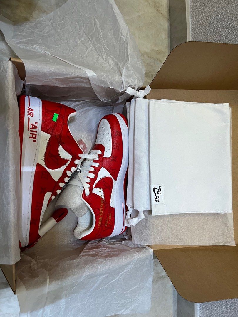 Buy Louis Vuitton x Air Force 1 Low 'White Comet Red' - 1A9V WHITE