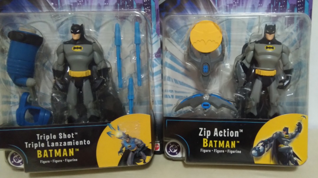 Mattel The Batman animated Triple shot Batman and Zip Action Batman