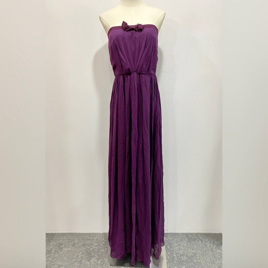 MAXMARA PURPLE ONE PIECE CHIFFON DRESS 227016448