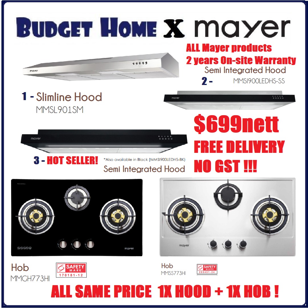Mayer Hood and hob, TV & Home Appliances, Kitchen Appliances, Hobs
