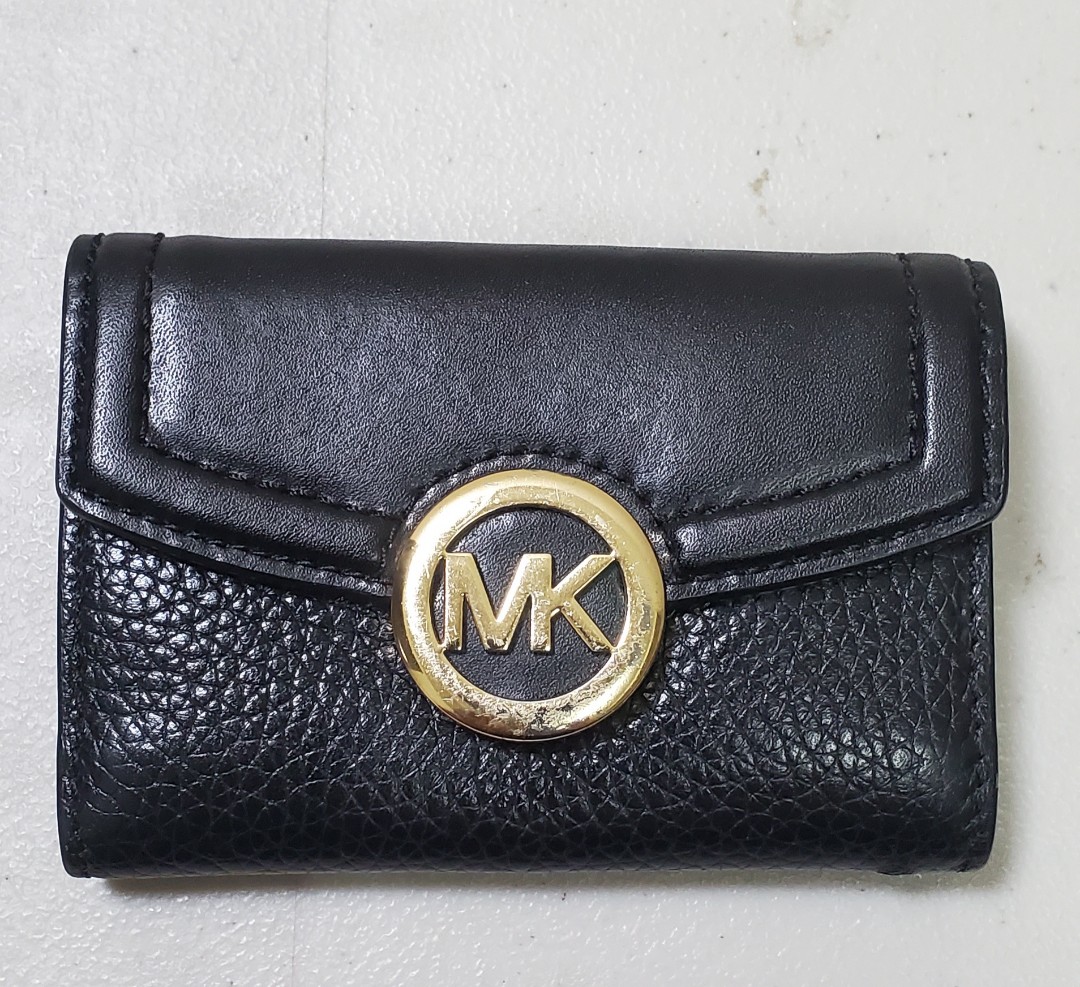 Michael Kors Jet Set Small Top Zip Coin Pouch ID Card Holder Key Ring Wallet   eBay